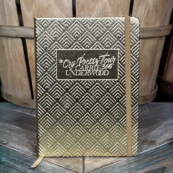 Carrie Underwood The Cry Pretty Tour 360 Golden Journal Diary Notebook NWOT - Picture 1 of 5